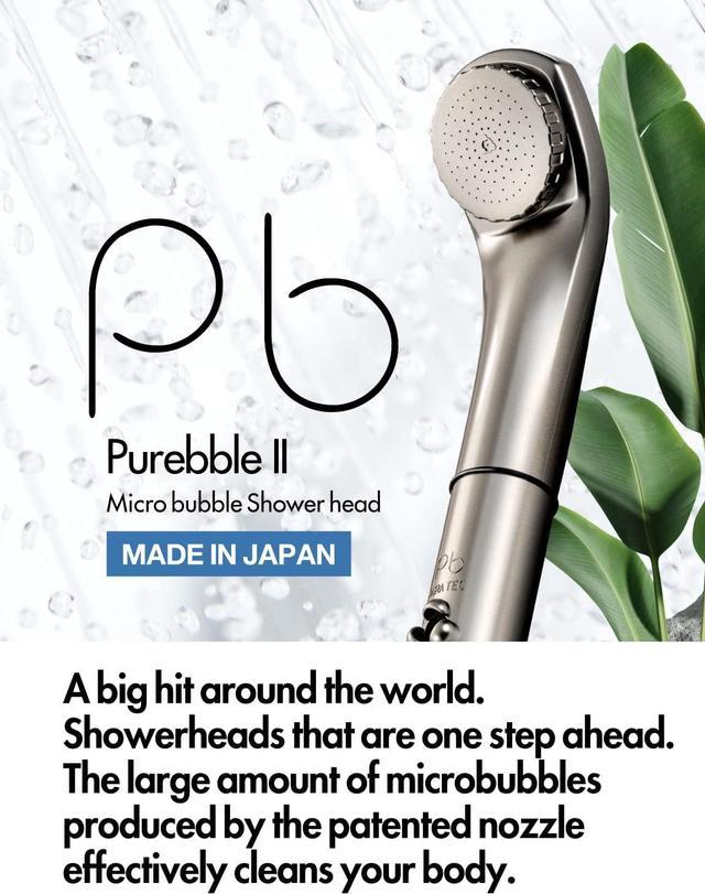 Purebble Microbubble Hand Held Shower Head with Hose - The Perfect