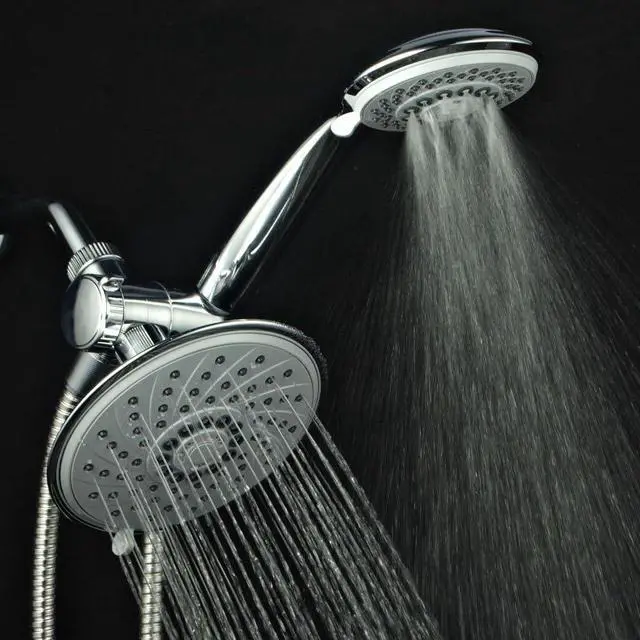 Alt view image 2 of 7 - Hotel Spa 1831 30-Setting Ultra-Luxury 3 way Rainfall Shower-Head/Handheld Shower Combo by Top Brand Manufacturer. Choose from 30 full and combined water flow patterns! , 6 Inch , Chrome