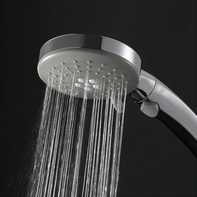 Alt view image 4 of 7 - Elderly Handheld Shower Head Designed For Disabled Pregnant Woman Gravidas With 79-Inch Hose Suciton Cup Holder Bracket Home Care Control Button Convenient Push Button Chrome