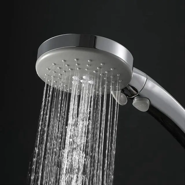 Alt view image 6 of 7 - Elderly Handheld Shower Head Designed For Disabled Pregnant Woman Gravidas With 79-Inch Hose Suciton Cup Holder Bracket Home Care Control Button Convenient Push Button Chrome