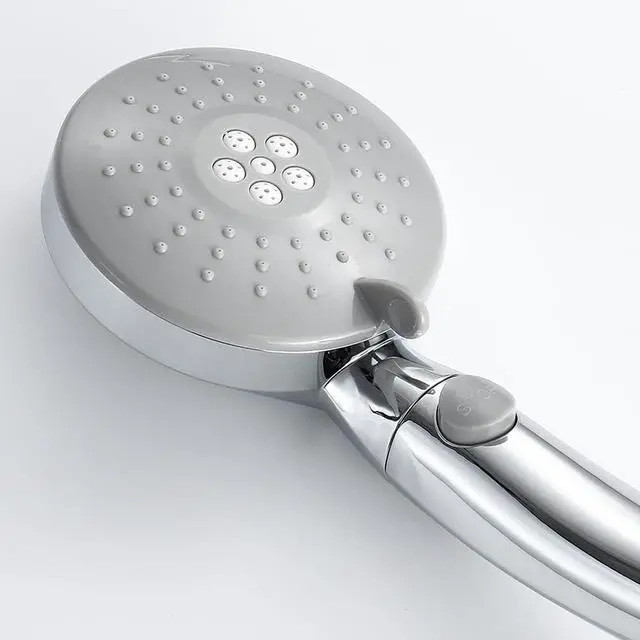 Alt view image 7 of 7 - Elderly Handheld Shower Head Designed For Disabled Pregnant Woman Gravidas With 79-Inch Hose Suciton Cup Holder Bracket Home Care Control Button Convenient Push Button Chrome