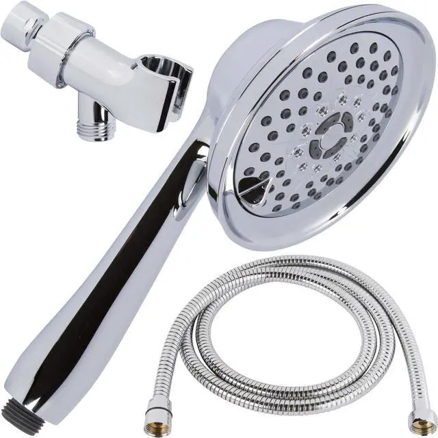 Main image of Aqua Elegante Shower Head - Massage & Mist Handheld Shower Kit, Chrome & California Certified, 3 Unique Settings, Self-Cleaning Nozzles, BPA Free, 1.8 GPM, Adjustable Rainfall Spray