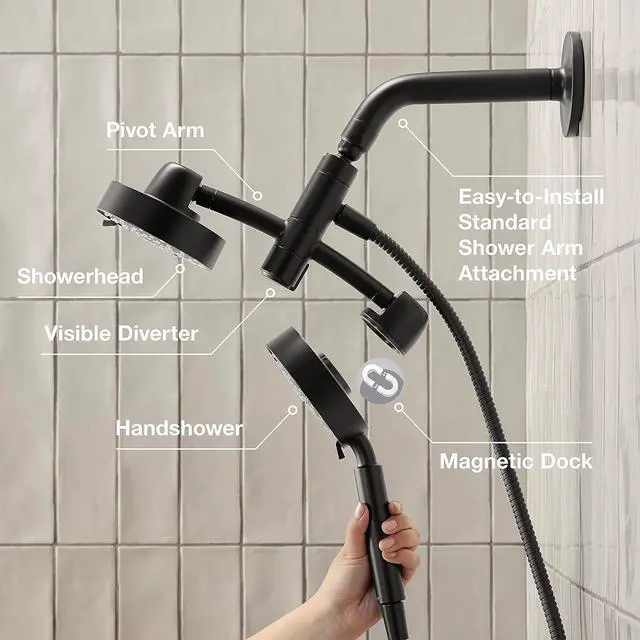 Alt view image 4 of 6 - Kohler Purist 2-in-1 Multifunction 1.75 Gpm Shower Combo Kit