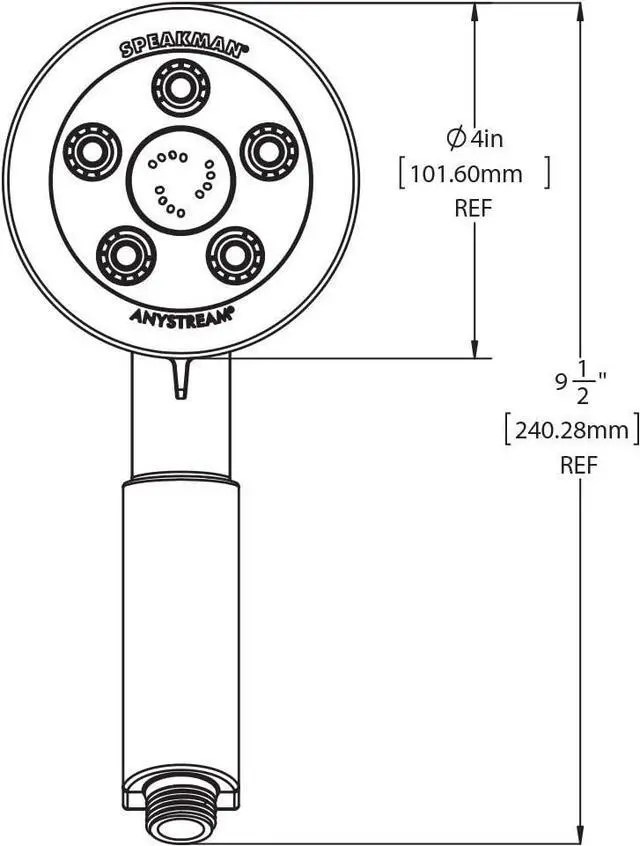Alt view image 7 of 7 - VS-3010 Neo Anystream High Pressure Handheld Shower Head with Hose Polished Chrome 2.5 GPM