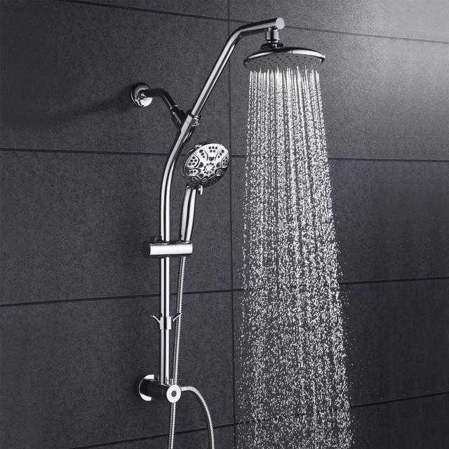 Bathroom Shower Head Holder Spray Wall Mount Adjustable Handheld Bracket w/  Hook