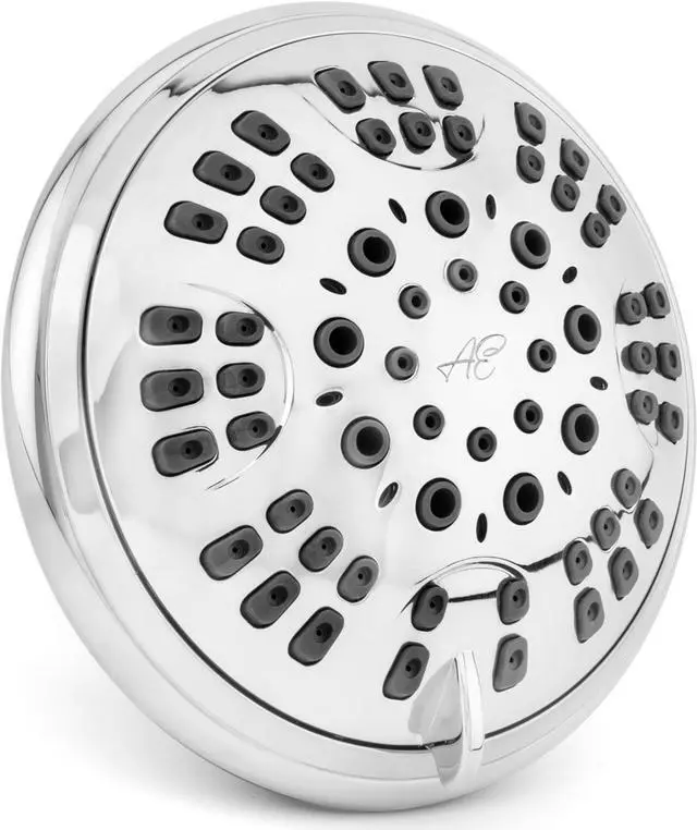 Main image of 6 Function Adjustable Luxury Shower Head - High Pressure Boosting, Wall Mount, Bathroom Showerhead For Low Flow Showers, 2.5 GPM - Chrome