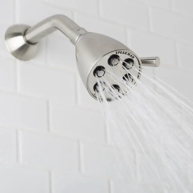 Alt view image 5 of 7 - Speakman S-2252-BN Signature Brass Icon Anystream High Pressure Adjustable Shower Head, Brushed Nickel