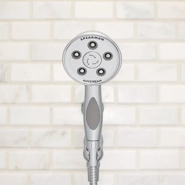 Alt view image 7 of 7 - Speakman VS-3014 Caspian Anystream Multi-Function Handheld Shower Head, 2.5 GPM, Polished Chrome