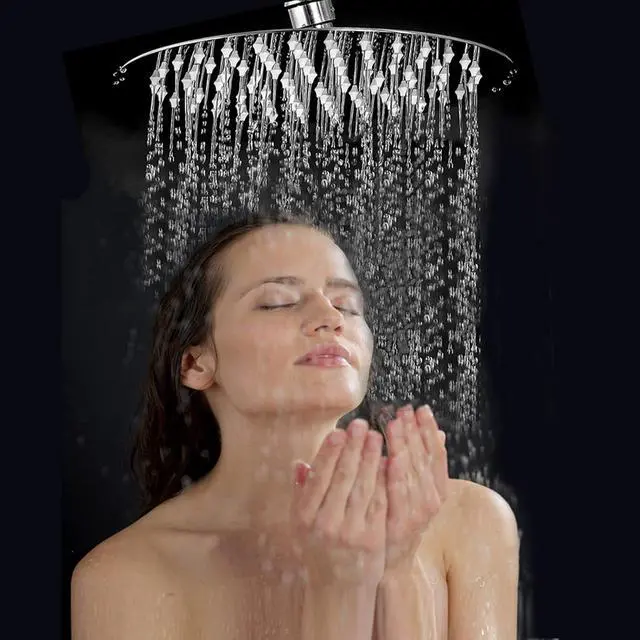 Alt view image 7 of 7 - Shower Head High Pressure Stainless Steel Rain Shower Head - 8 Inch Luxury Design with Adjustable Angles, Anti-Clogging Nozzles, Easy Install, Premium Chrome Finish for Bathroom