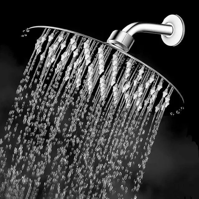 Alt view image 6 of 7 - Shower Head High Pressure Stainless Steel Rain Shower Head - 8 Inch Luxury Design with Adjustable Angles, Anti-Clogging Nozzles, Easy Install, Premium Chrome Finish for Bathroom