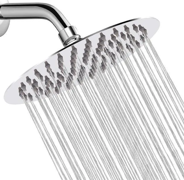 Main image of Shower Head High Pressure Stainless Steel Rain Shower Head - 8 Inch Luxury Design with Adjustable Angles, Anti-Clogging Nozzles, Easy Install, Premium Chrome Finish for Bathroom