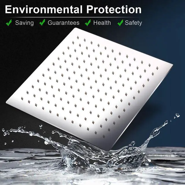 Alt view image 6 of 6 - PinWin 12 Inch High Pressure Showerhead with 11 Inch Arm