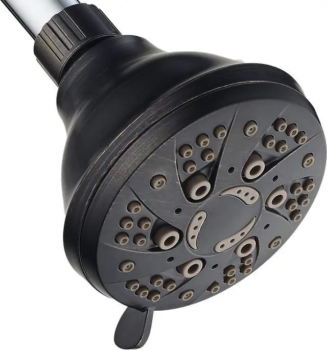 Main image of AquaDance Oil Rubbed Bronze High Pressure 6-Setting Spiral Shower Head-Angle Adjustable, Anti-Clog Showerhead Jets, Tool-Free Installation-USA Standard Certified-Top US Brand