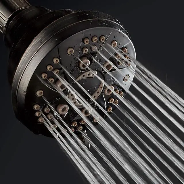 Alt view image 3 of 6 - AquaDance Oil Rubbed Bronze High Pressure 6-Setting Spiral Shower Head-Angle Adjustable, Anti-Clog Showerhead Jets, Tool-Free Installation-USA Standard Certified-Top US Brand