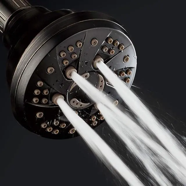 Alt view image 4 of 6 - AquaDance Oil Rubbed Bronze High Pressure 6-Setting Spiral Shower Head-Angle Adjustable, Anti-Clog Showerhead Jets, Tool-Free Installation-USA Standard Certified-Top US Brand