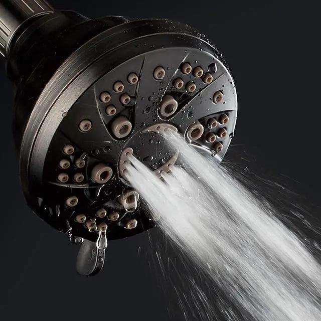 Alt view image 5 of 6 - AquaDance Oil Rubbed Bronze High Pressure 6-Setting Spiral Shower Head-Angle Adjustable, Anti-Clog Showerhead Jets, Tool-Free Installation-USA Standard Certified-Top US Brand
