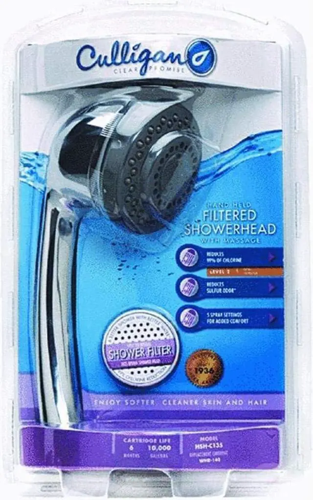 Alt view image 3 of 4 - Culligan HSH-C135 Hand-Held Filtered Massage Showerhead, 10,000 Gallon, Chrome