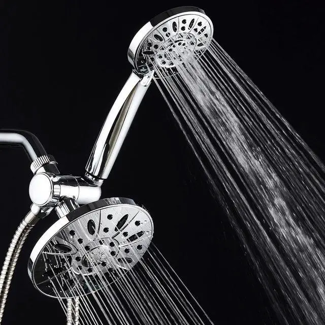 Alt view image 2 of 7 - AquaDance 6" Premium High Pressure 3-way Rainfall Shower Combo Combines the Best of Both Worlds - Enjoy Luxurious Rain Showerhead and 6-setting Hand Held Shower Separately or Together!