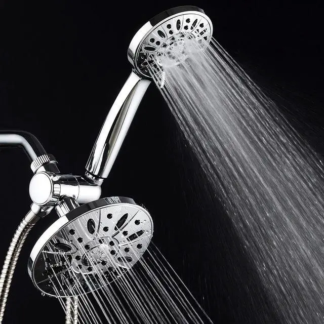Alt view image 3 of 7 - AquaDance 6" Premium High Pressure 3-way Rainfall Shower Combo Combines the Best of Both Worlds - Enjoy Luxurious Rain Showerhead and 6-setting Hand Held Shower Separately or Together!