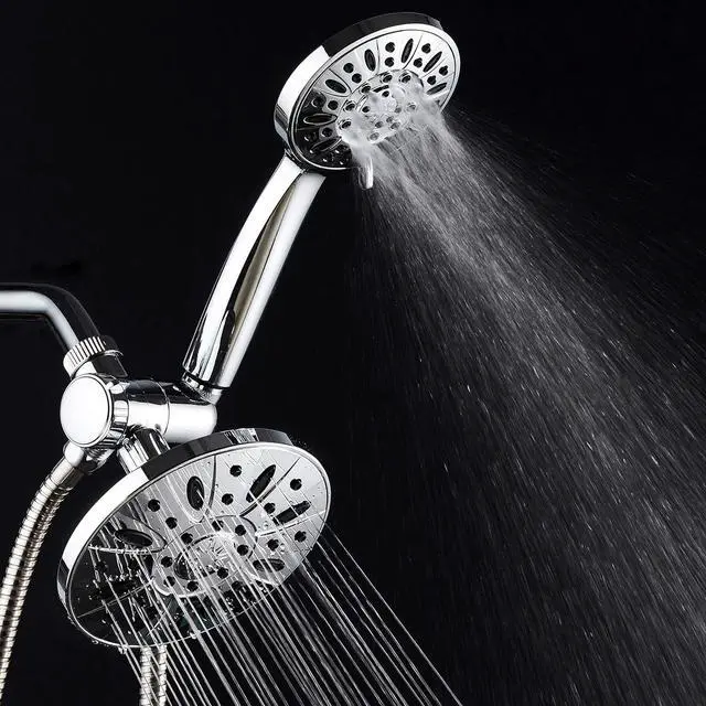 Alt view image 5 of 7 - AquaDance 6" Premium High Pressure 3-way Rainfall Shower Combo Combines the Best of Both Worlds - Enjoy Luxurious Rain Showerhead and 6-setting Hand Held Shower Separately or Together!