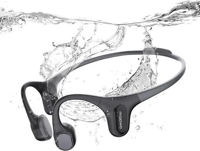 Main image of Run Plus Bone Conduction Headphones Open-Ear Bluetooth Headphones 32GB MP3 Player IP68 Waterproof Swimming Earbuds Deep Bass Secure Fit for Running Gym and Daily Use Black