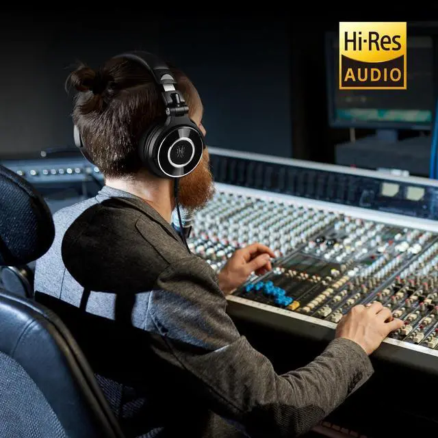 Alt view image 2 of 7 - OneOdio Monitor 60 Professional Studio Headphones - Recording Wired Over Ear Headphones, Hi-Res Audio, Soft Comfortable Earmuffs, 6.35mm Adapter for Tracking Mixing DJ Mastering Broadcast-Black