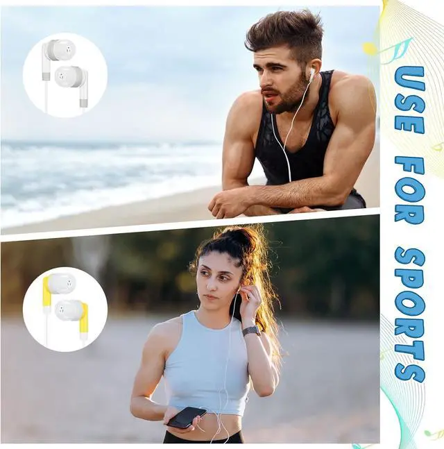 Alt view image 7 of 7 - 100 Pcs Kids Bulk Earbud Headphones for Classroom Student Wired Headphones in-Ear Earbud 3.5 mm Disposable Earphones Set for Kids Adult Class School Library Laptop(Multicolor)