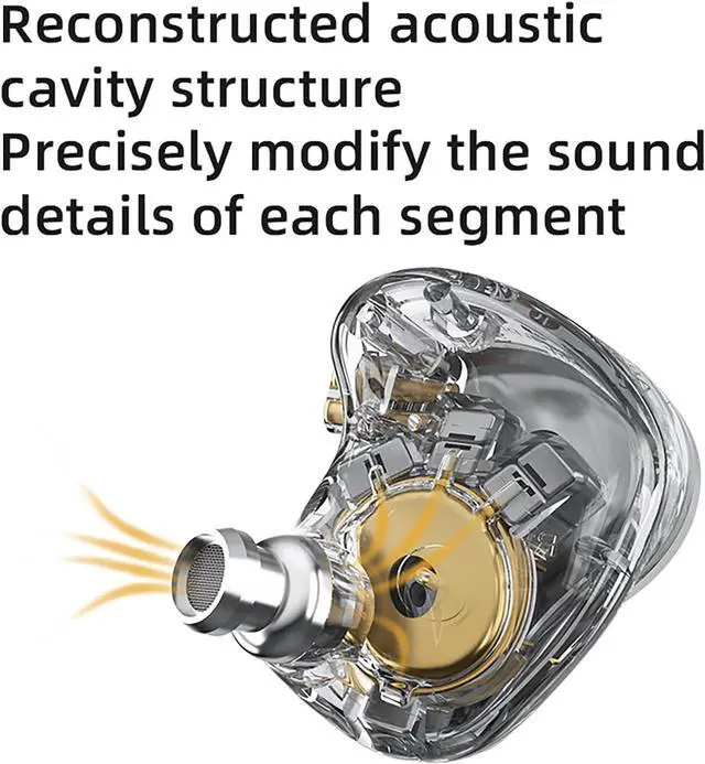 Alt view image 6 of 7 - KZ ZAS in Ear Monitor Headphones 16 Units 7BA 1DD Hybrid Drivers HiFi IEM Earphones High Clarity Wired Earbuds for Musicians Singers Audiophile Dj Drummers