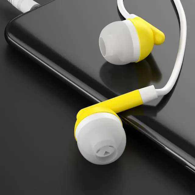 Alt view image 4 of 6 - Maeline Bulk Earbuds with Microphone, Noise Isolating in-Ear Headphones for Classroom, Library, Travel, 3.5mm Wired Student Earbuds Earphones for iPhone, Android, MP3 Player - 100 Pack - Multi Color