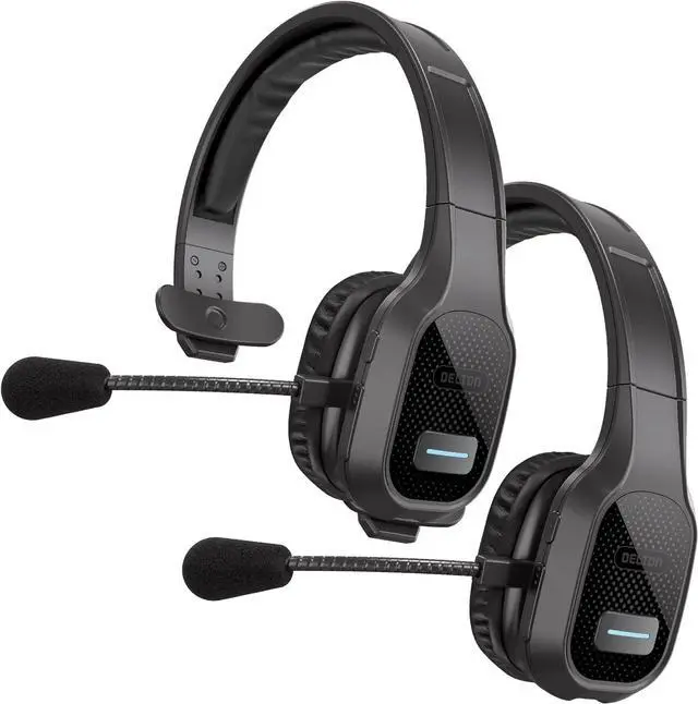 Main image of Delton 20X Professional Noise Canceling Bluetooth On Ear Computer Headset with Microphone, Black, 2/Pack (DBTHEAD20XX2)