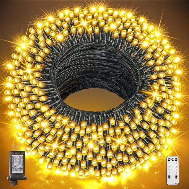 Waterproof Outdoor Christmas Lights 330ft Cool White Green Wire