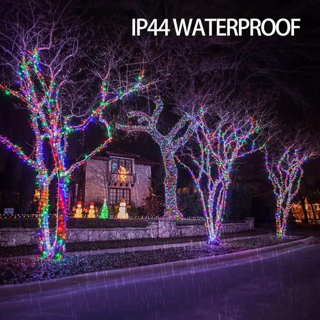 Alt view image 4 of 7 - Bright Outdoor Christmas String Lights, 1000 LED 328 FT Plug in Fairy Light with Remote Control 8 Modes & Timer, Waterproof Decoration for Home Garden Yard Xmas Wedding, Multi-Colored