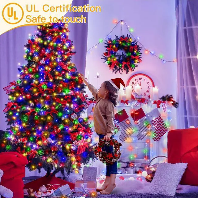 Alt view image 6 of 7 - Ollny Christmas Lights Outdoor, 400LED 132FT Christmas Tree Lights Waterproof, Multicolor String Lights with 8 Modes,Timer, Memory Function, Xmas Lights for House Indoor Outside Decorations