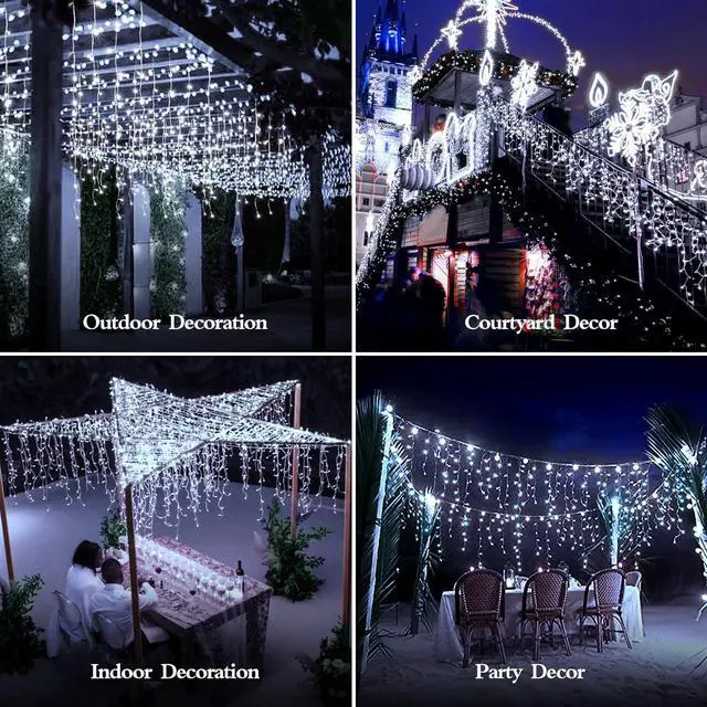 Alt view image 7 of 7 - 50M 1600LED Outdoor Christmas Lights Plug in 8 Modes