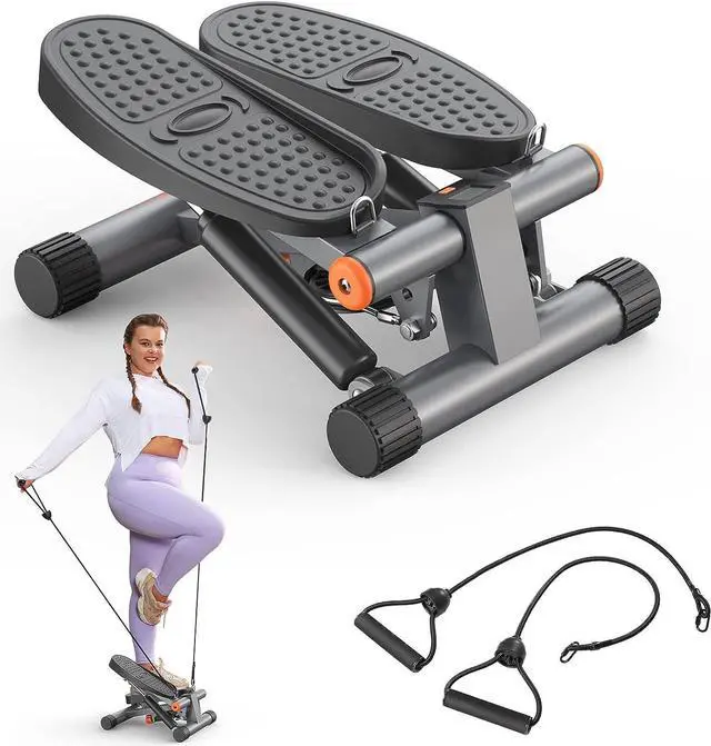 Main image of Niceday Steppers for Exercise, Stair Stepper with Resistance Bands, Mini Stepper with 300LBS Loading Capacity, Hydraulic Fitness Stepper with LCD Monitor