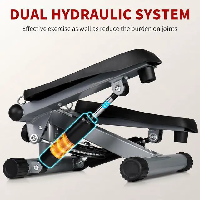 Alt view image 2 of 7 - Ktaxon Mini Stepper Stair Stepper, Steppers for Exercise with 330LB Weight Capacity, Workout Equipment for Total Body Workout with Multiple Stability Design, Widened Foot Plate and Floor Mat