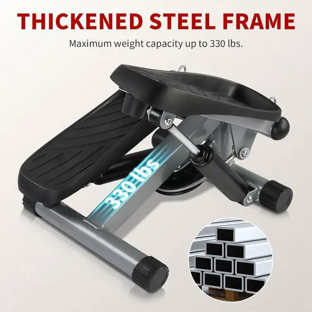 Alt view image 3 of 7 - Ktaxon Mini Stepper Stair Stepper, Steppers for Exercise with 330LB Weight Capacity, Workout Equipment for Total Body Workout with Multiple Stability Design, Widened Foot Plate and Floor Mat