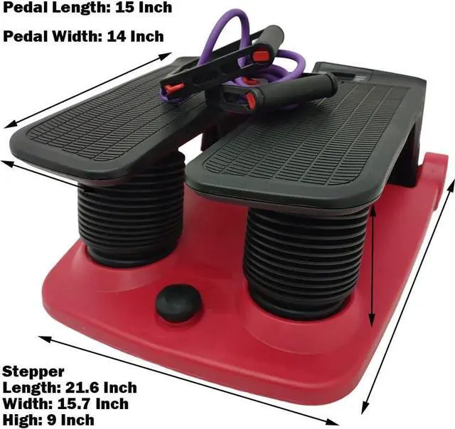 Alt view image 2 of 5 - INTBUYING Twist Stepper with Resistance Bands, Home Mini Air Stair Stepper Fitness Exercise Machine for Men & Women