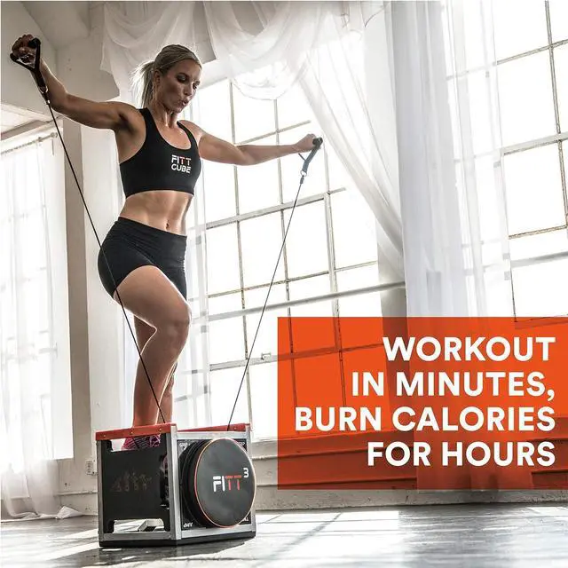 Alt view image 2 of 7 - New Image Unisex's FITT Cube Total Body Workout, High Intensity Interval Training Machine, Black