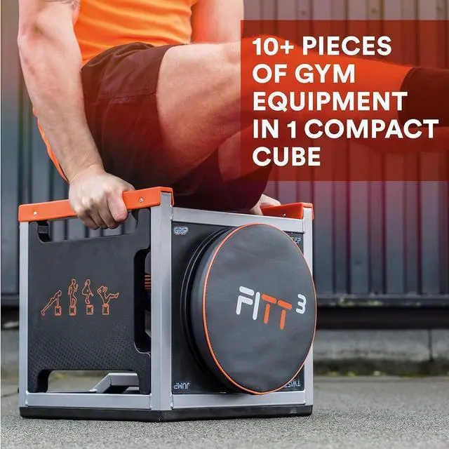 Alt view image 3 of 7 - New Image Unisex's FITT Cube Total Body Workout, High Intensity Interval Training Machine, Black