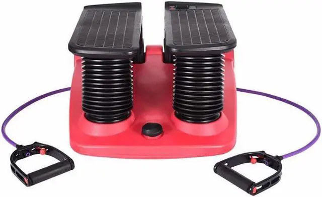 Alt view image 3 of 6 - E-Found Stepper Climber Fitness Machine, Air Stair Climber Stepper Machine, Cardio Training Step Climber Machine Adjustable Fitness Exercise Machine Resistance Bands, Comfortable Foot Pedals