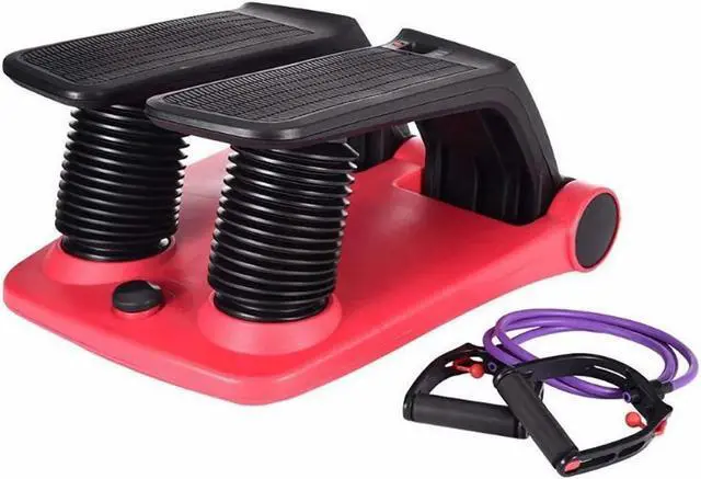 Alt view image 4 of 6 - E-Found Stepper Climber Fitness Machine, Air Stair Climber Stepper Machine, Cardio Training Step Climber Machine Adjustable Fitness Exercise Machine Resistance Bands, Comfortable Foot Pedals