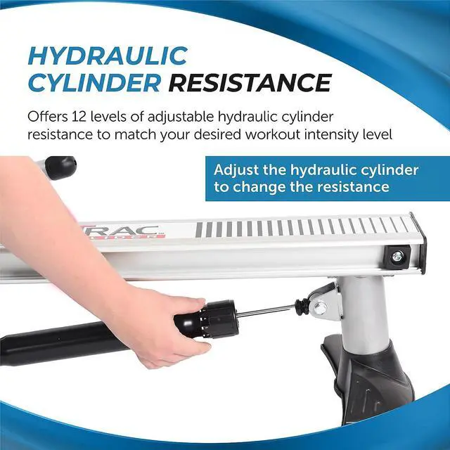 Alt view image 5 of 7 - Stamina BodyTrac Glider Hydraulic Rowing Machine with Smart Workout App - Rower Workout Machine with Cylinder Resistance - Up to 250 lbs Weight Capacity