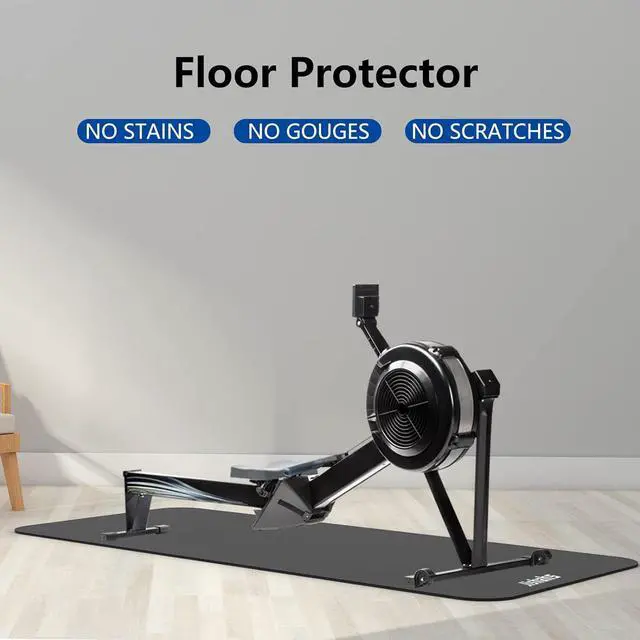 Alt view image 7 of 7 - JISHAHS Universal Indoor Rowing Machine Mat- 8.5 x 2.3 FT Exercise Equipment Mat for Concept 2, Nordictrac, Sunny, Hydrow etc. Extra Long Non-Slip and Waterproof, Under Rower Floors Protection