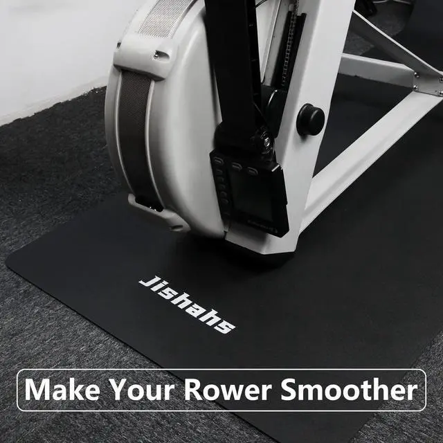 Alt view image 6 of 7 - JISHAHS Universal Indoor Rowing Machine Mat- 8.5 x 2.3 FT Exercise Equipment Mat for Concept 2, Nordictrac, Sunny, Hydrow etc. Extra Long Non-Slip and Waterproof, Under Rower Floors Protection