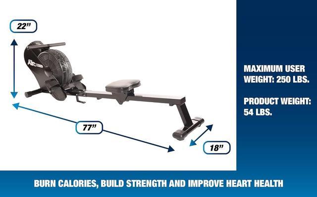  Stamina ATS Air Rower Machine with Smart Workout App