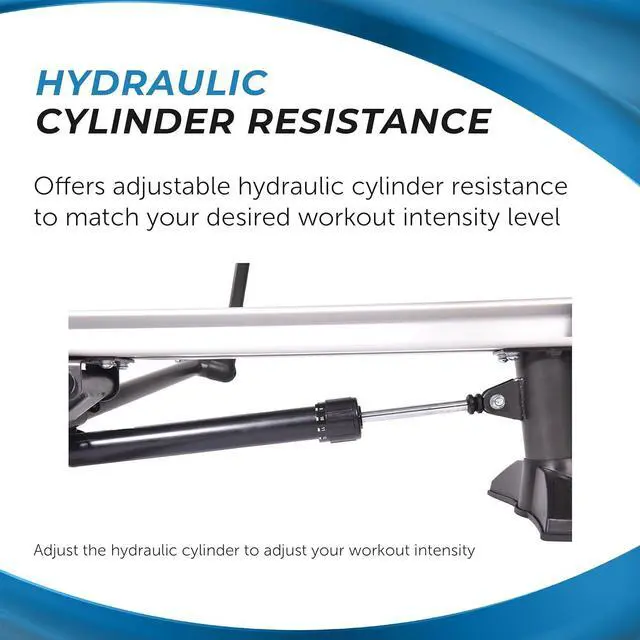 Alt view image 5 of 7 - Stamina BodyTrac Glider 1060 Hydraulic Rowing Machine with Smart Workout App - Rower Workout Machine with Cylinder Resistance - Up to 250 lbs Weight Capacity