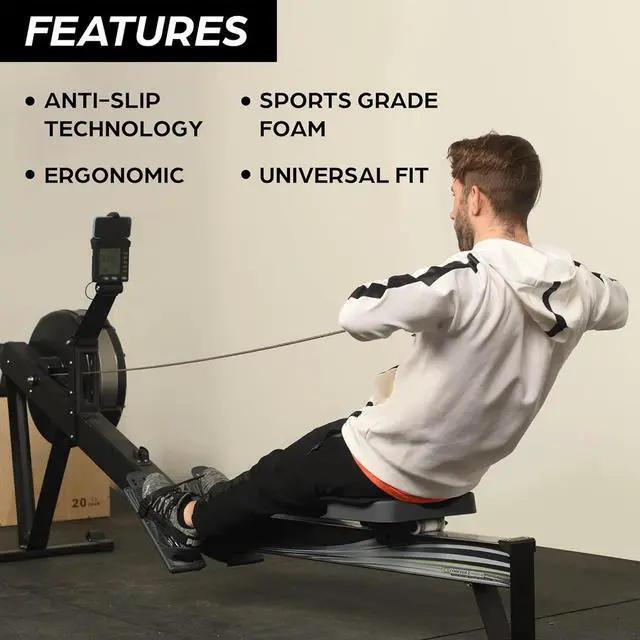Alt view image 2 of 7 - Rowing Machine Seat Cushion Compatible with Concept 2 Rowing Machine- Row Machine Rower Pad Compatible with Concept 2 Rower, Hydrow Rower, Concept2 Rowerg - Gel Seat Pad Rowing Machine Accessories
