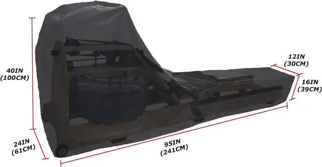 Alt view image 2 of 5 - Rowing Machine Cover, Fitness Equipment Protective Cover and Oxford Waterproof Fabric are The Ideal Choice for Indoor and Outdoor useBlack