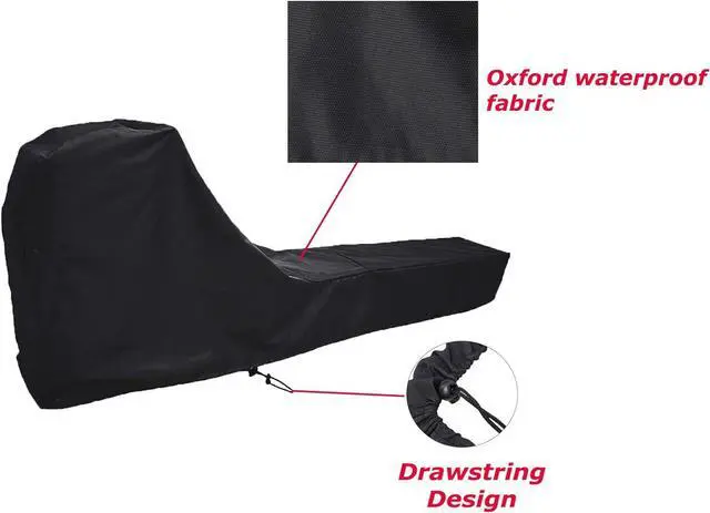 Alt view image 4 of 5 - Rowing Machine Cover, Fitness Equipment Protective Cover and Oxford Waterproof Fabric are The Ideal Choice for Indoor and Outdoor useBlack